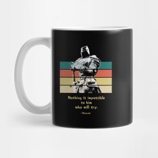 Warriors Quotes V: "Nothing is impossible to him who will try" Mug